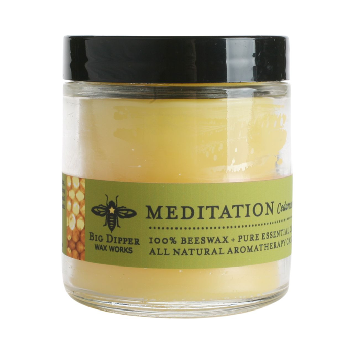 Beeswax Aromatherapy Apothecary Glass Candle - Meditation