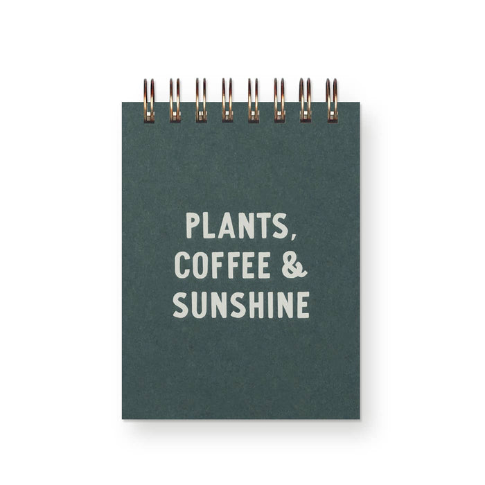 Plants, Coffee & Sunshine Mini Jotter Notebook