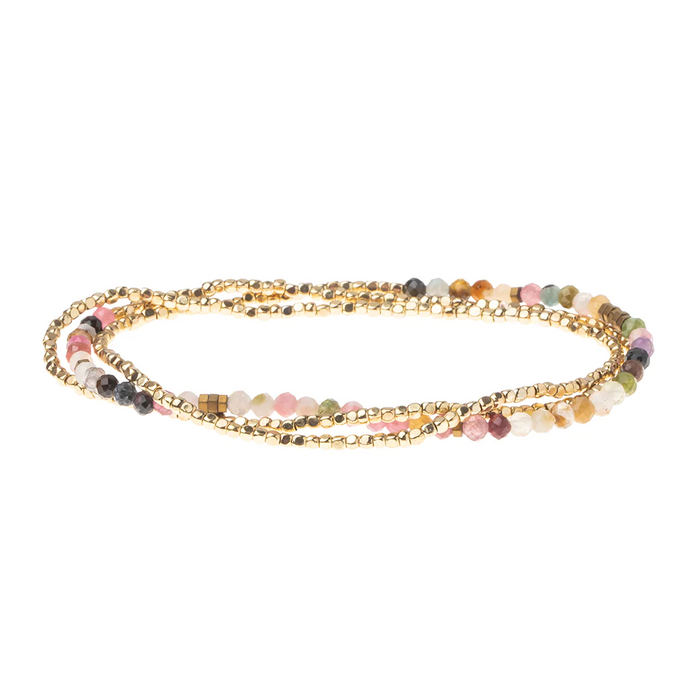 Delicate Stone Wrap Tourmaline/Gold - Stone of Healing