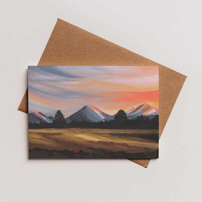 Three Sisters Sunset - Greeting Card