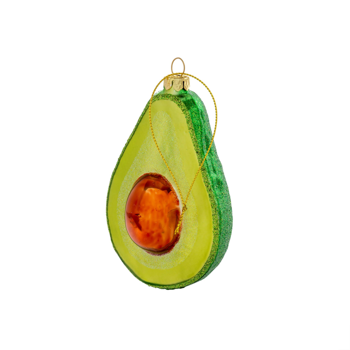 Glass Avocado Ornament