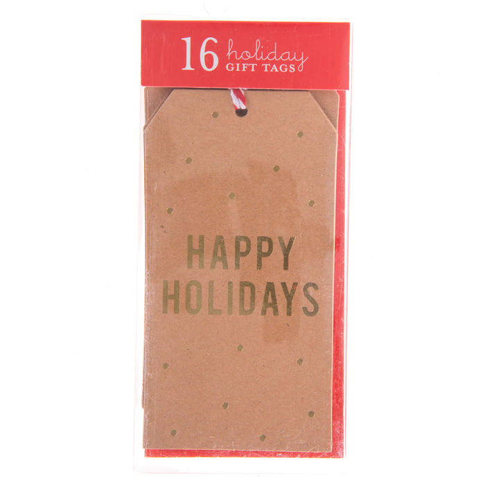 Happy Holidays set of 16 Gift Tags