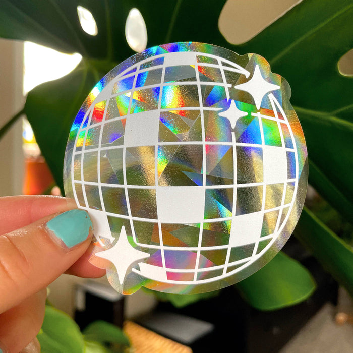 Mini Disco Suncatcher | Rainbow Sticker