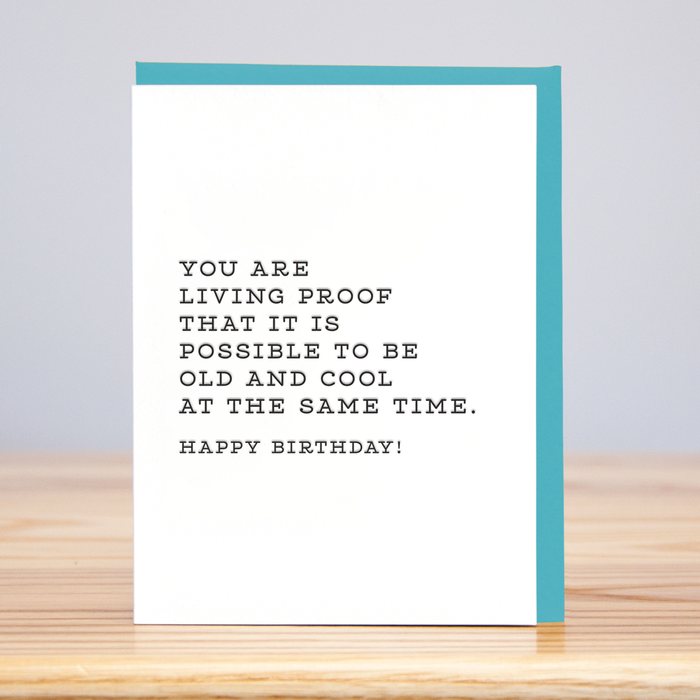 Living Proof Birthday (Letterpress) Card