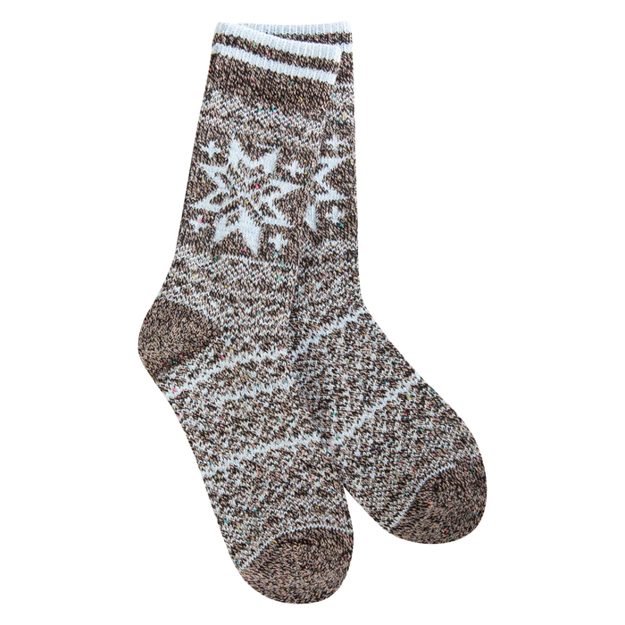 Blue Multi Cozy Crew Socks