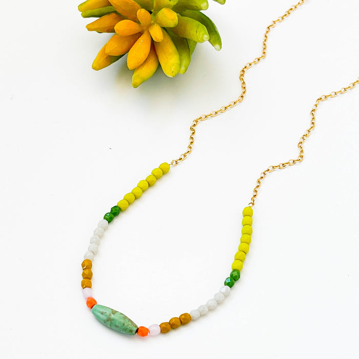 Dainty Turquoise Colorful Necklace