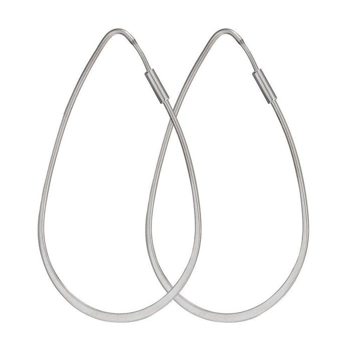 Infinite Loop Sterling Silver Hoop Earrings