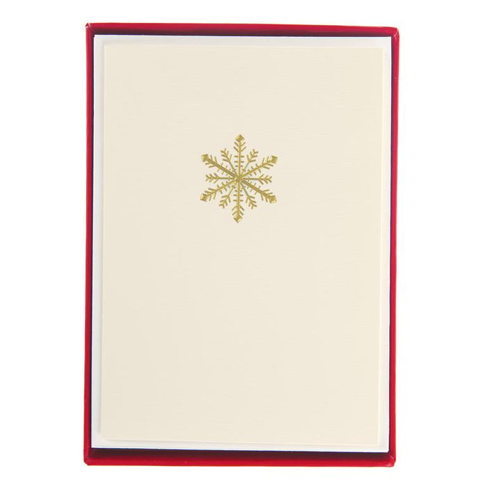 Traditional Snowflake Holiday Card Set of 15