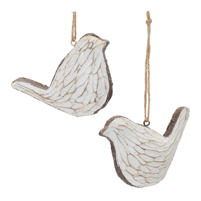 White Resin Bird Ornament