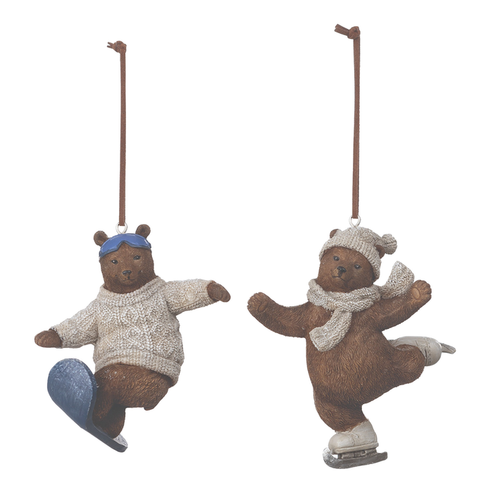 Winter Sport Bear Ornament