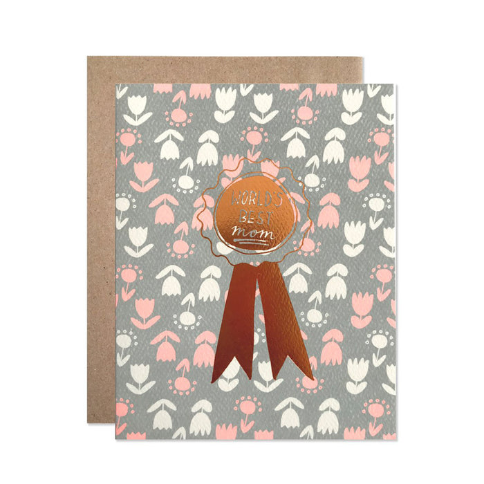 Mom / World Best Mom With Copper Foil Card