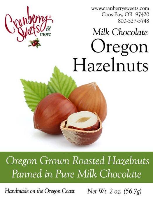 Milk Chocolate Covered Hazelnuts: 2 oz.