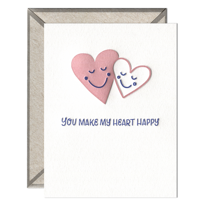 Make My Heart Happy - greeting card
