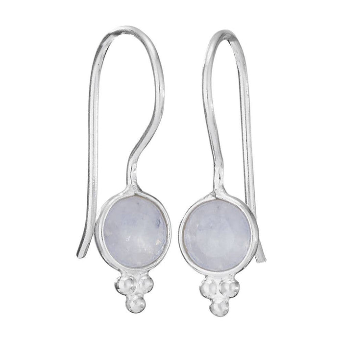 Simple Moonstone Sterling Silver Earrings