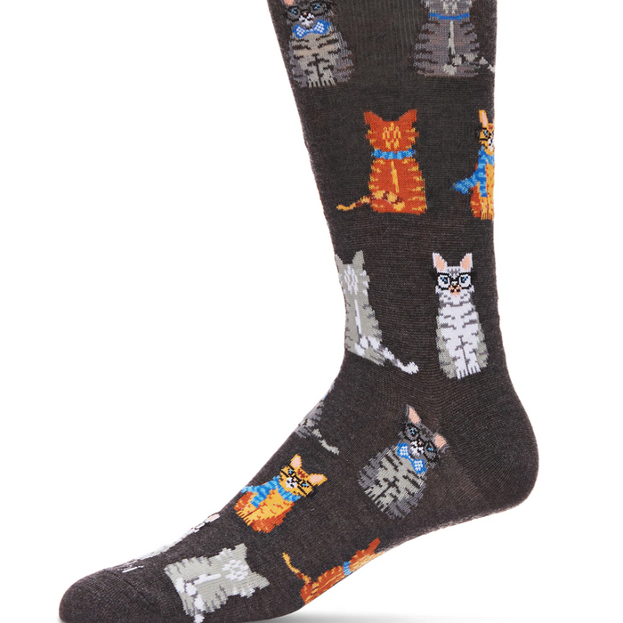 Cats Bamboo Men's Crew Socks