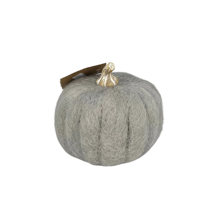 Felt Pumpkin M - Grey