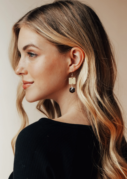 Gemstone Dangle Earrings