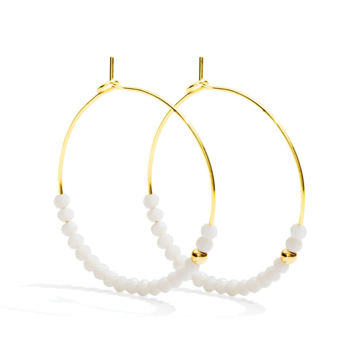 Delicate Crystal Hoops