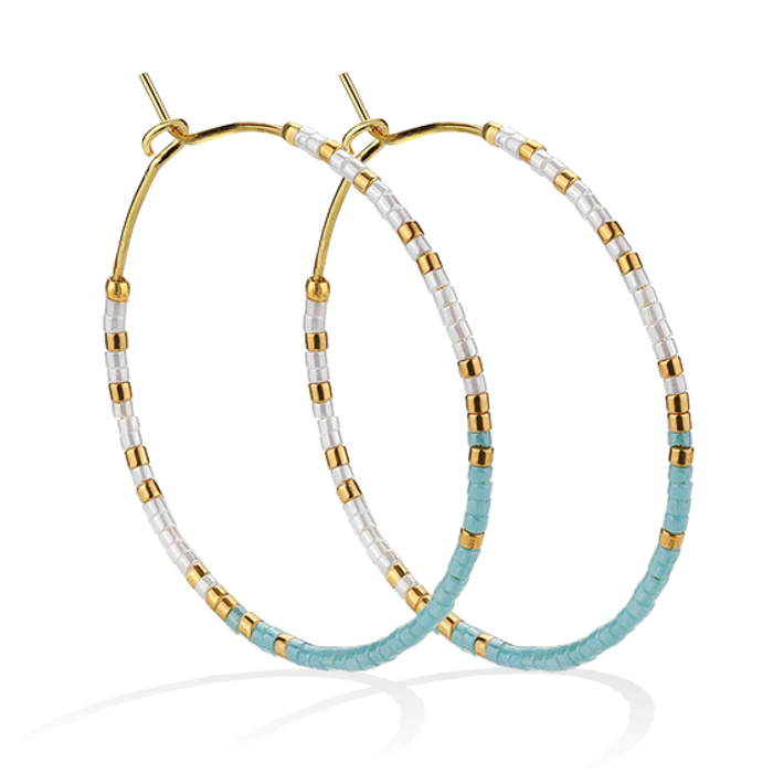 Blue Miyuki Earring