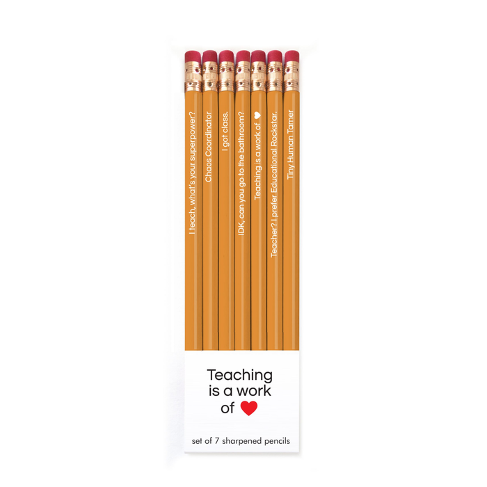 Teaching is a Work of Heart Pencil Set