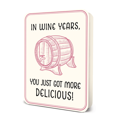 In Wine Years Deluxe Greeting Card