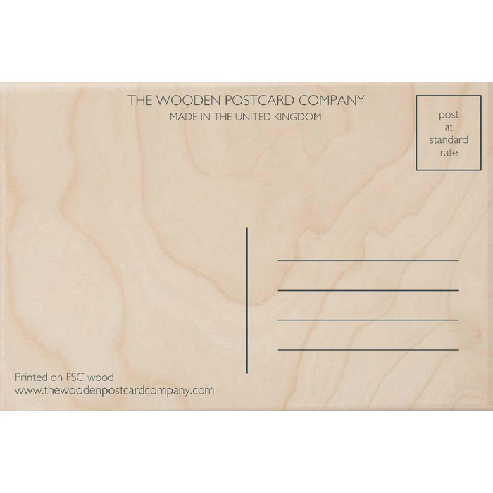 I Heart You Wooden Postcard