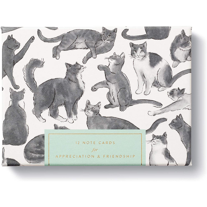 Cat Notecard Set for Appreciation & Friendship
