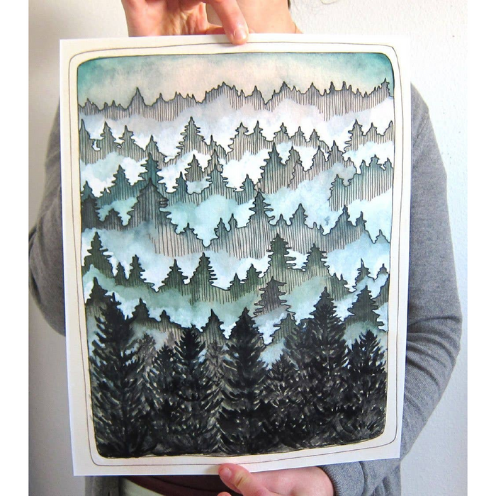 11''x 14" Northwest Forest Art Print