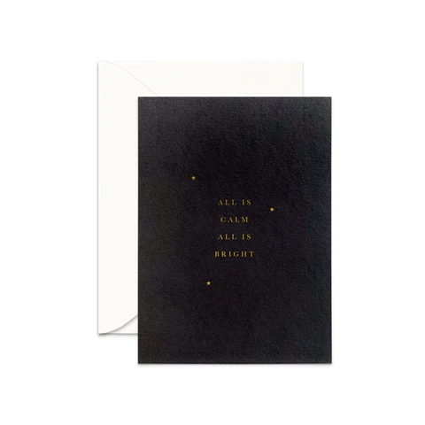 Calm and Bright Holiday Card
