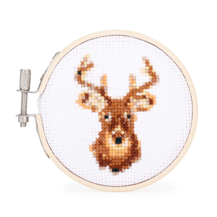 Mini Cross Stitch Embroidery Kit - Deer