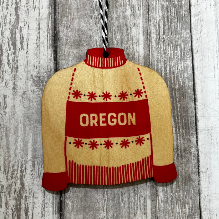 Oregon Sweater Ornament