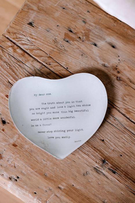 Heart Decoupage Plate