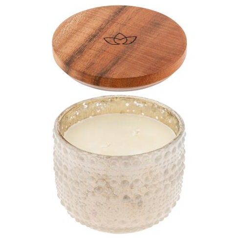 Hobnail Candle White Cedar-Cinnamon