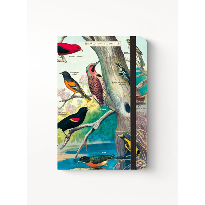 Bird Watching Small Notebook With Elastic Closure