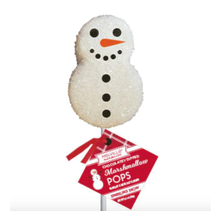 Sugar Crystal Snowman Marshmallow Pops