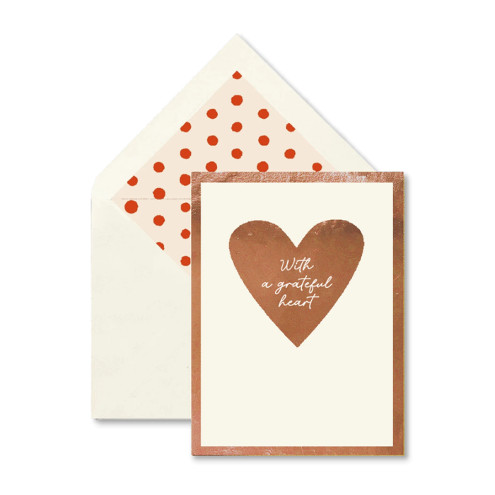 With A Grateful Heart Greeting Card