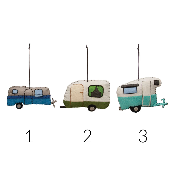 Wool Felt Camper Ornament