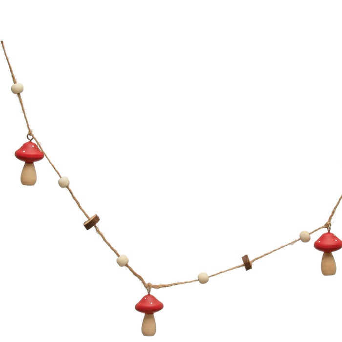 Pine Wood Mushroom Garland