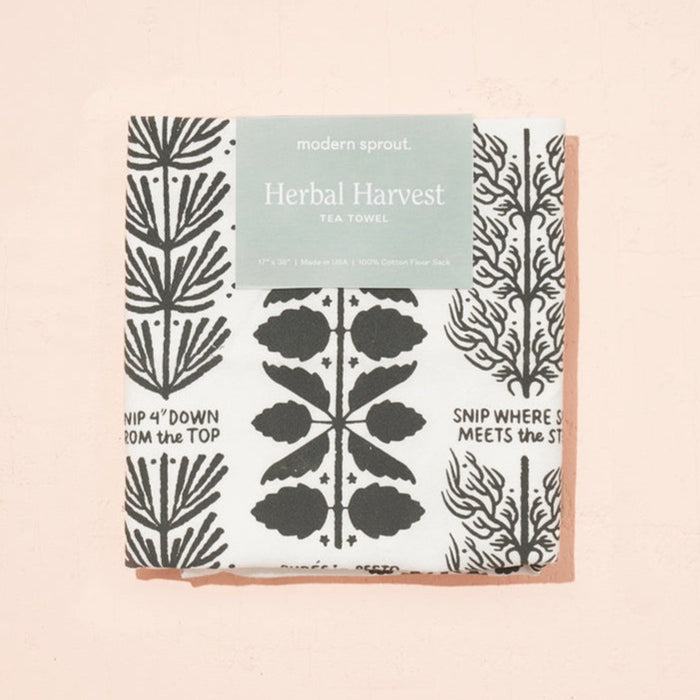 Herbal Harvest Tea Towel