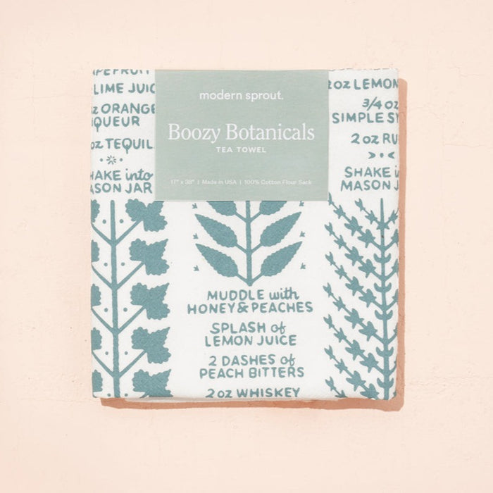 Boozy Botanicals Tea Towel
