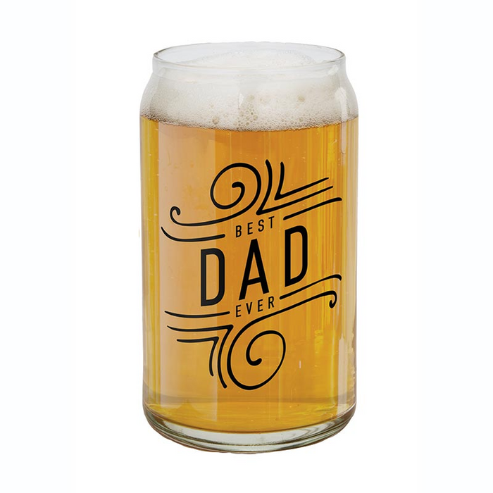 Best Dad Ever - Beer Can Glass