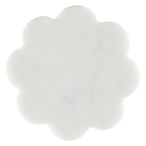 Marble Scalloped Coasters - Set of 4
