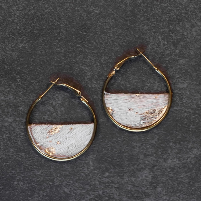 Animal Print Hoop Earrings - Small