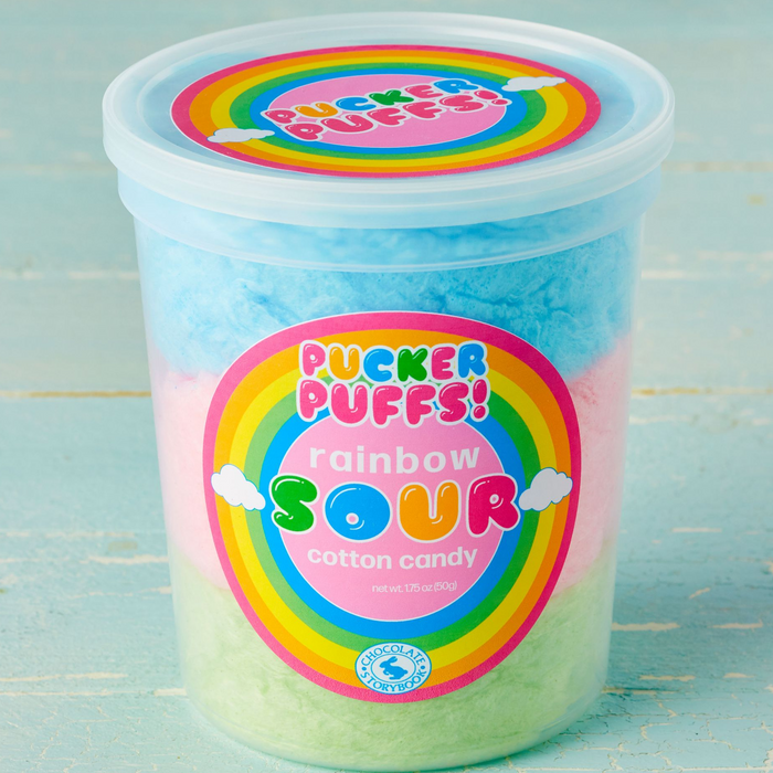 Pucker Puffs Sour Rainbow Cotton Candy
