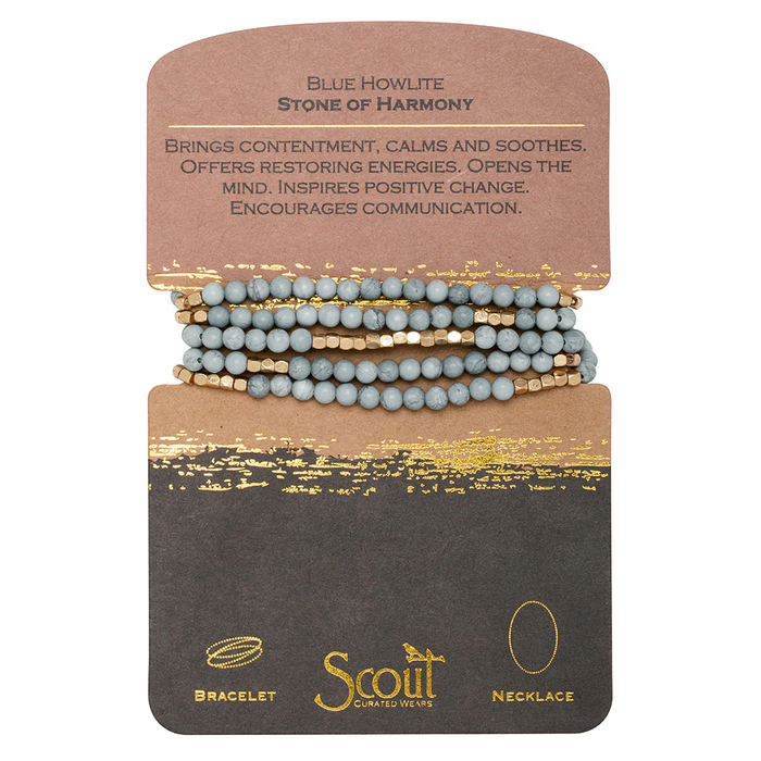 Blue Howlite - Stone of Harmony Bracelet/Necklace