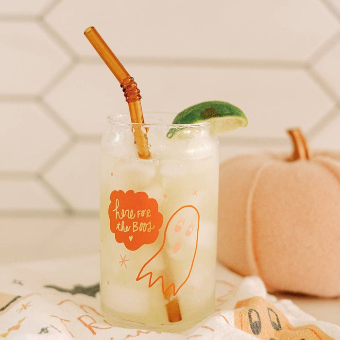 Here for the Boos Halloween Soda Can Glass