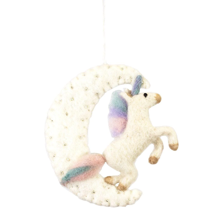 Unicorn Moon Ornament