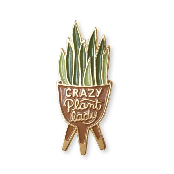Crazy Plant Lady Enamel Pin