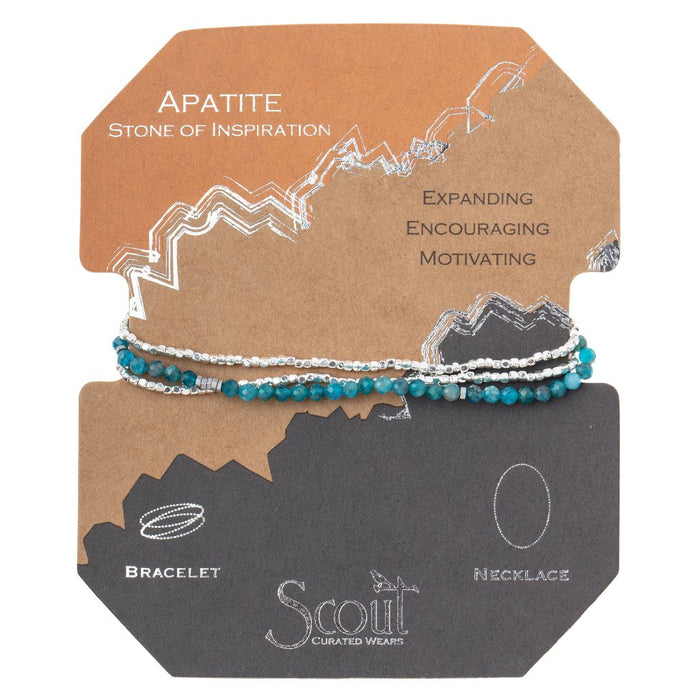 Delicate Stone Wrap Apatite Stone Bracelet/Necklace