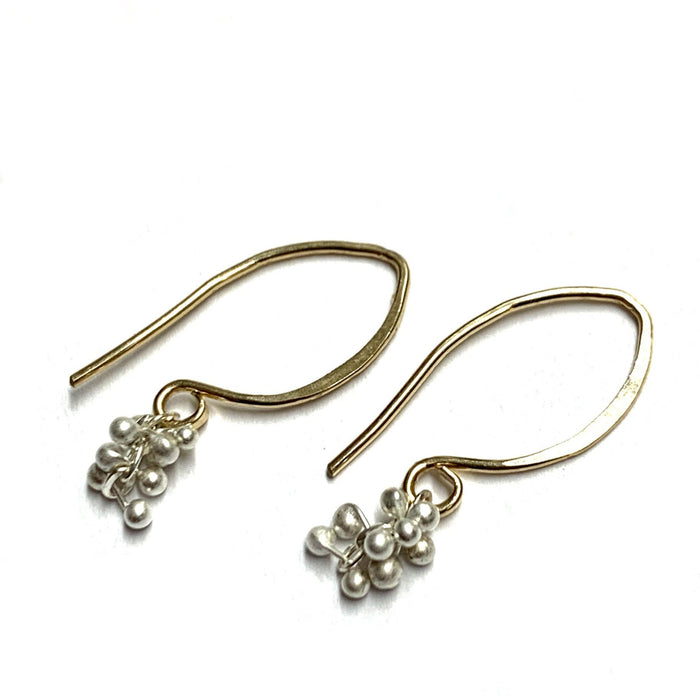 Mini Wisteria Caviar Hook Earrings: GF